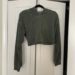 Lululemon green cropped hoodie